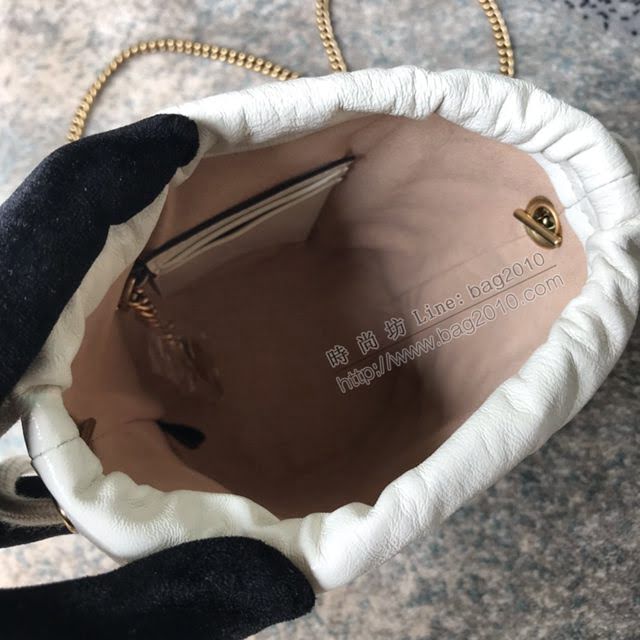 Gucci女包 古馳2020新款 Gucci單肩斜挎包 中號 443497 白藍皮  gdj1133